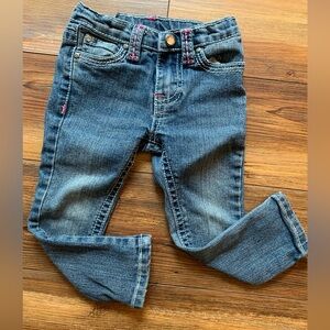 Paper Denim & Cloth Girls Size 2T Denim Jeans Embroidered Pockets